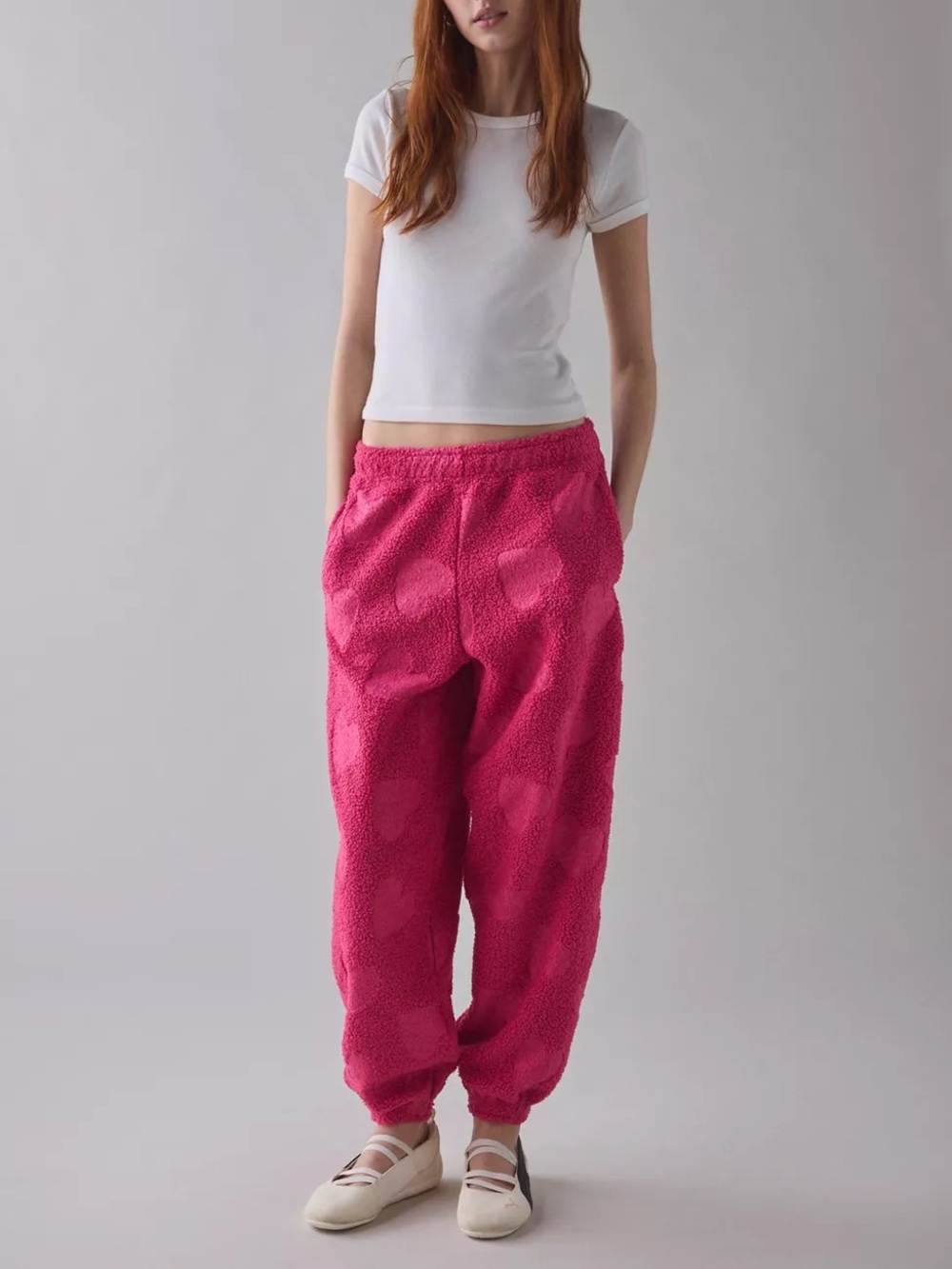 URBAN OUTFITTERS Out From Under Try Me Piled Fleece Slim Jogger Sweatpants